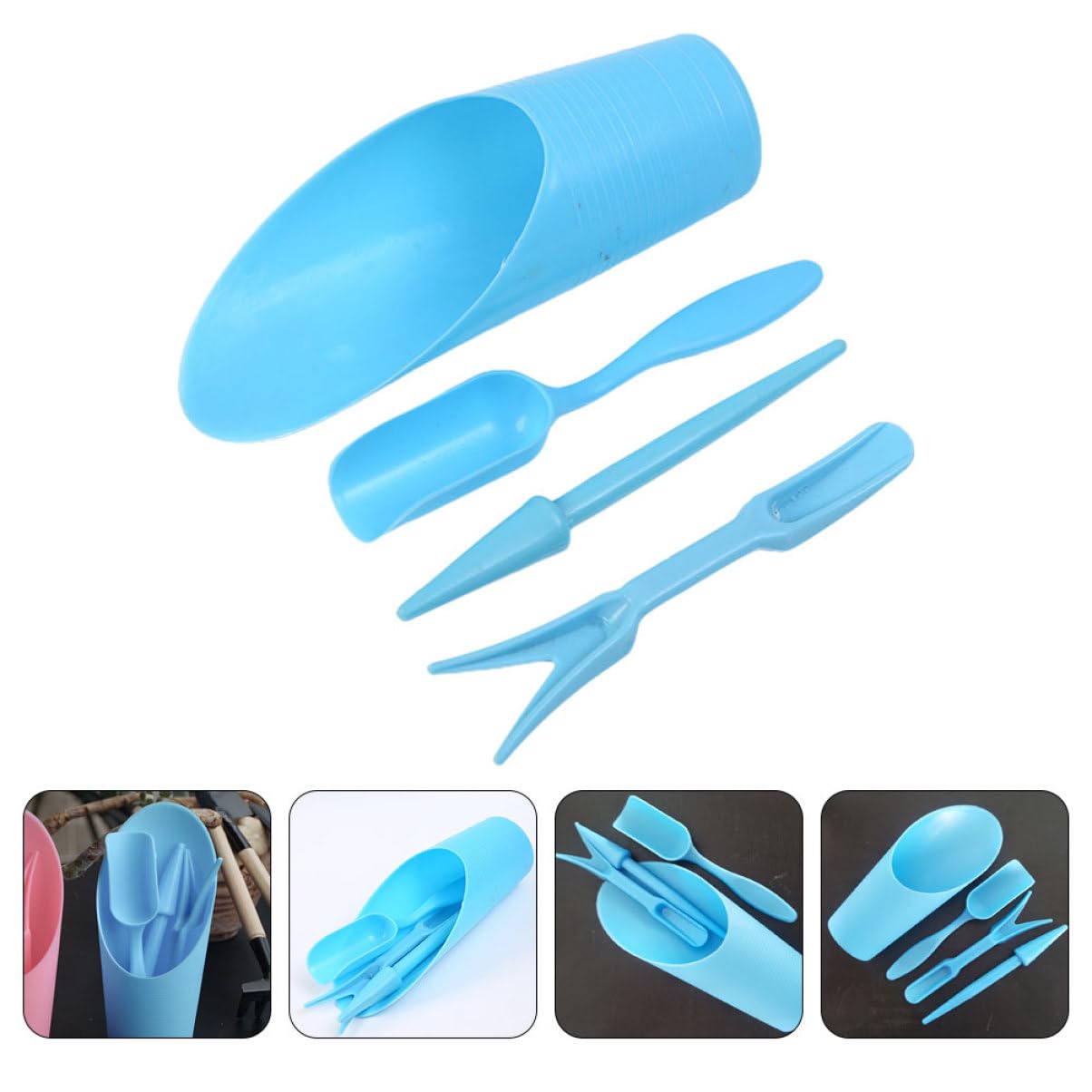 Bonsai Garden Tools - 4pcs/set, Plastic Durable Bucket shovel Potted