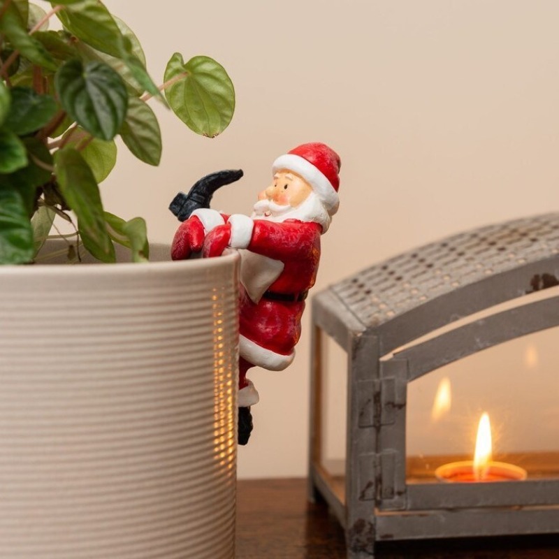 Bonsai Garden Wall - Christmas Santa Snowman Statue Flower Pot