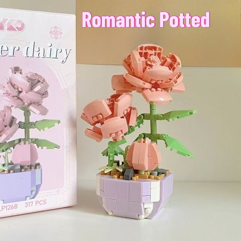 Mini Potted Flowers Building B - đánh giá và giá Bonsai Garden Lego Set