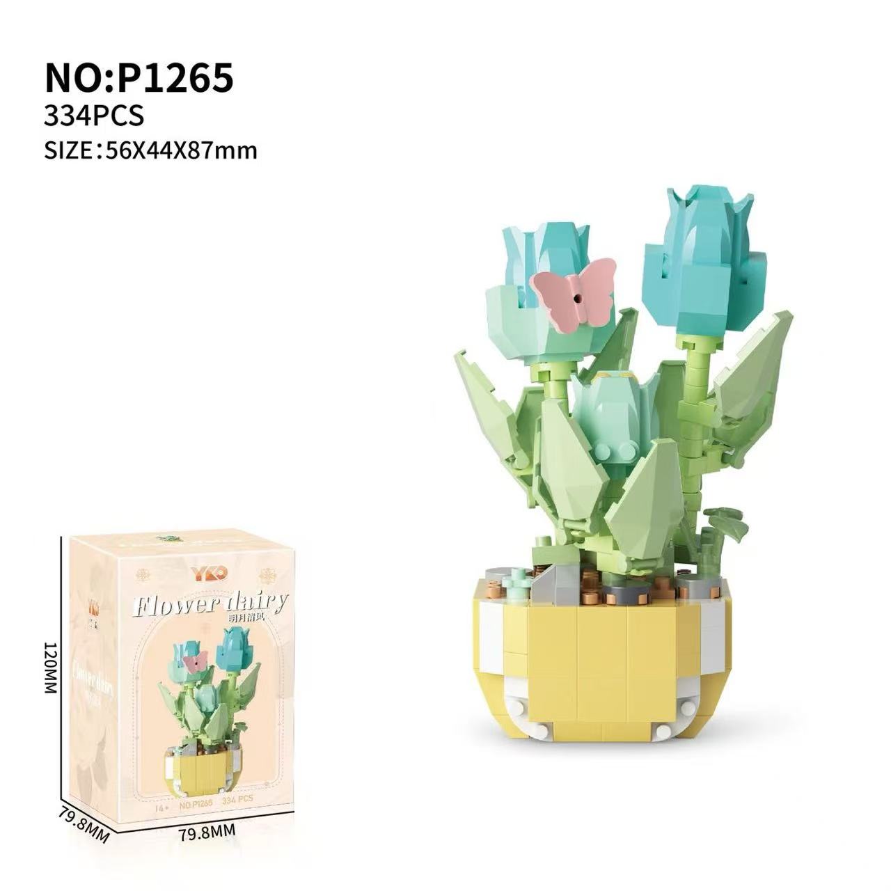 Mini Potted Flowers Building B - đánh giá và giá Bonsai Garden Lego Set