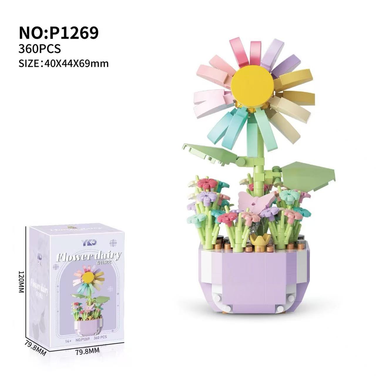 Mini Potted Flowers Building B - đánh giá và giá Bonsai Garden Lego Set