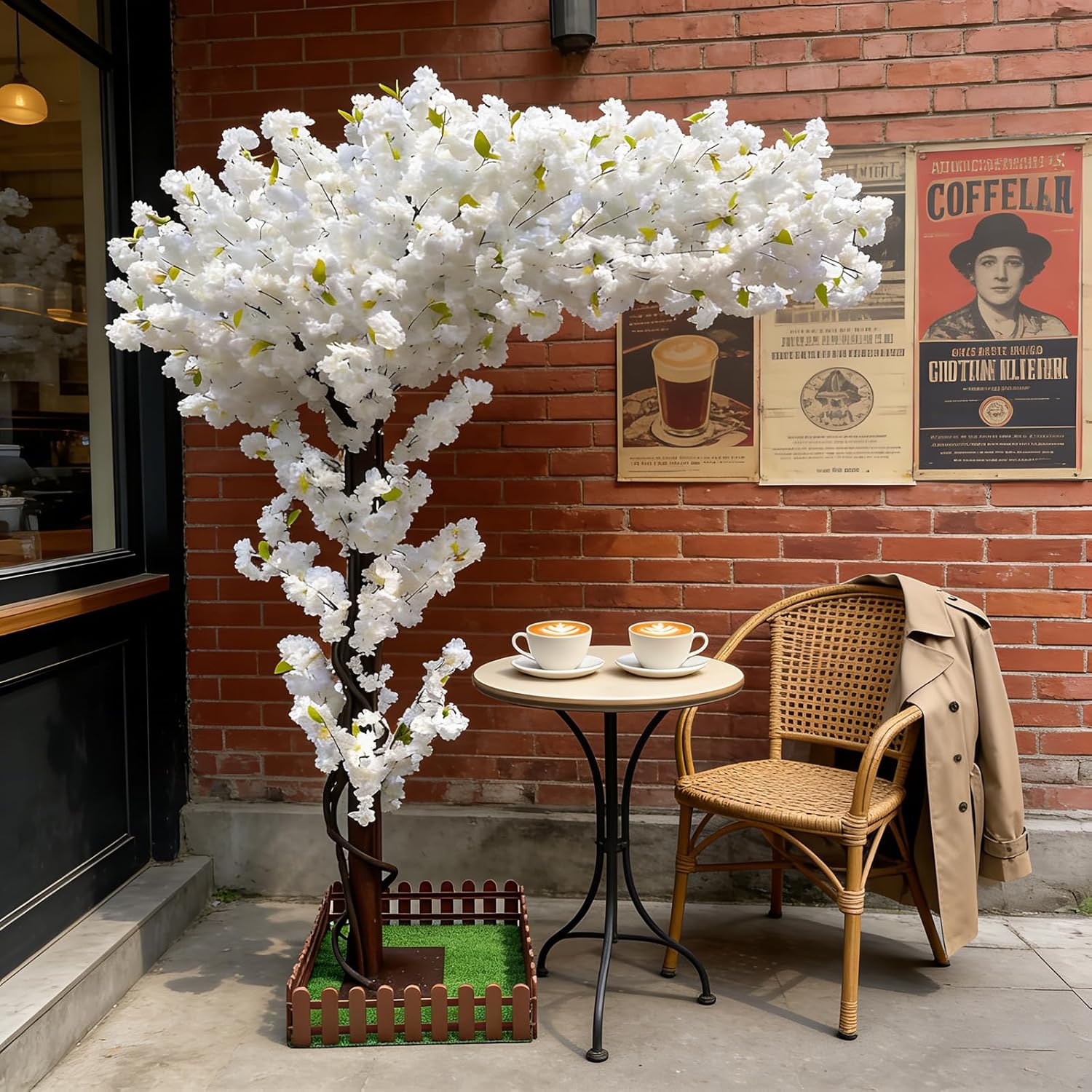 Large Artificial White Cherry  - đánh giá và giá Bonsai Garden Restaurant