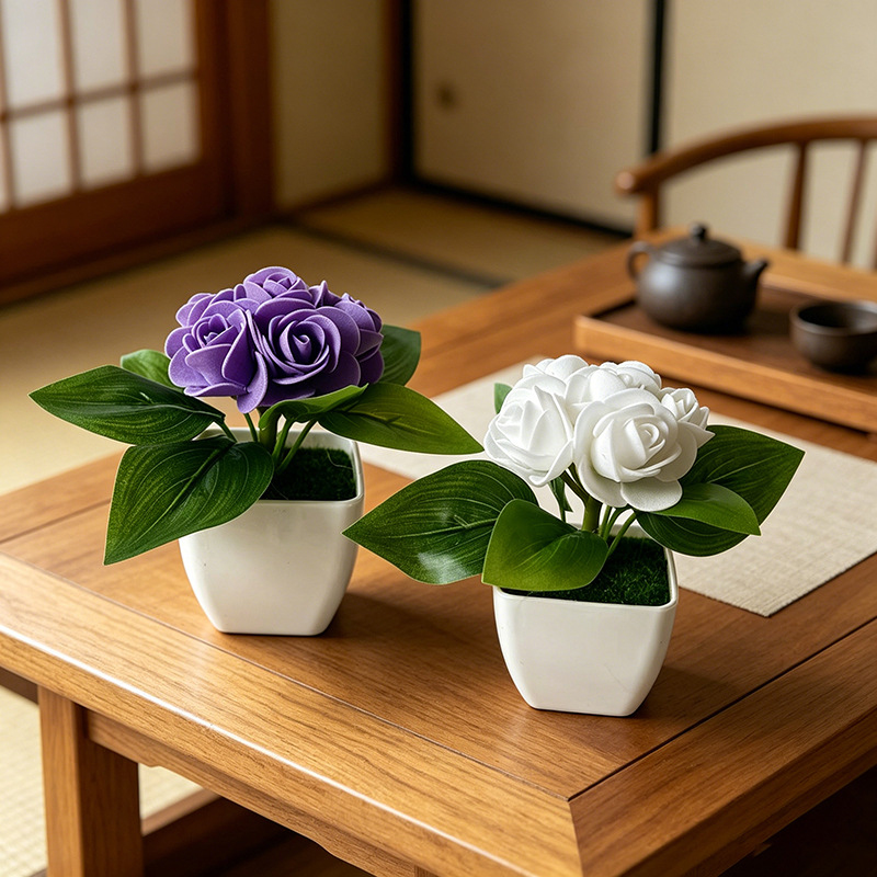 6-Flower Rose Simulation Small - đánh giá và giá Bonsai Garden Restaurant
