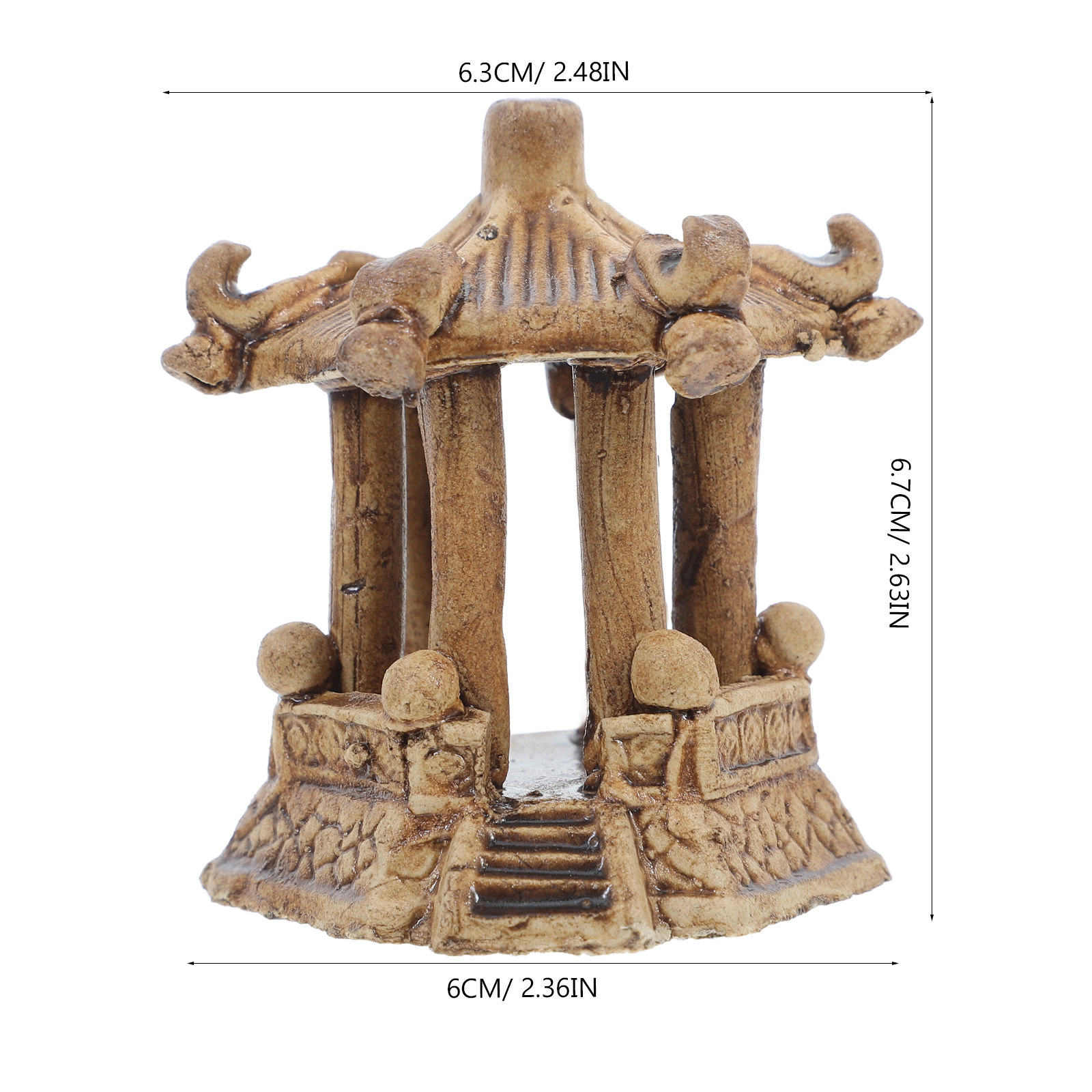 Miniature Ceramic Pagoda Hexag - đánh giá và giá Landscape Bonsai Garden