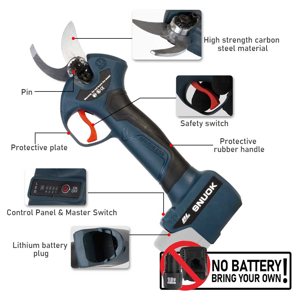 SNUOK 12V Brushless Electric P - đánh giá và giá Bonsai Garden Tools