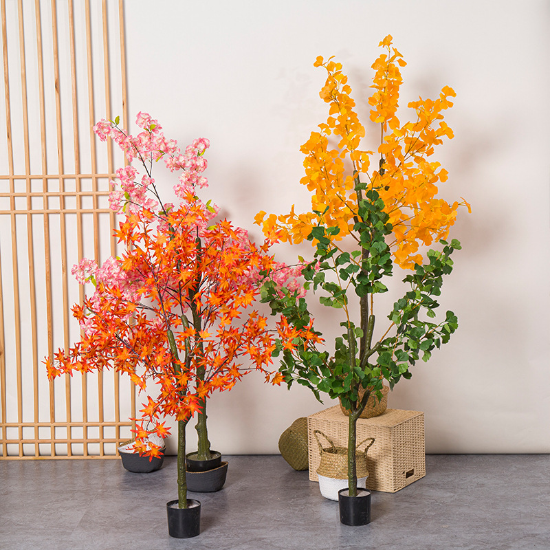 Artificial Red Maple Tree Pott - đánh giá và giá Bonsai Garden Restaurant