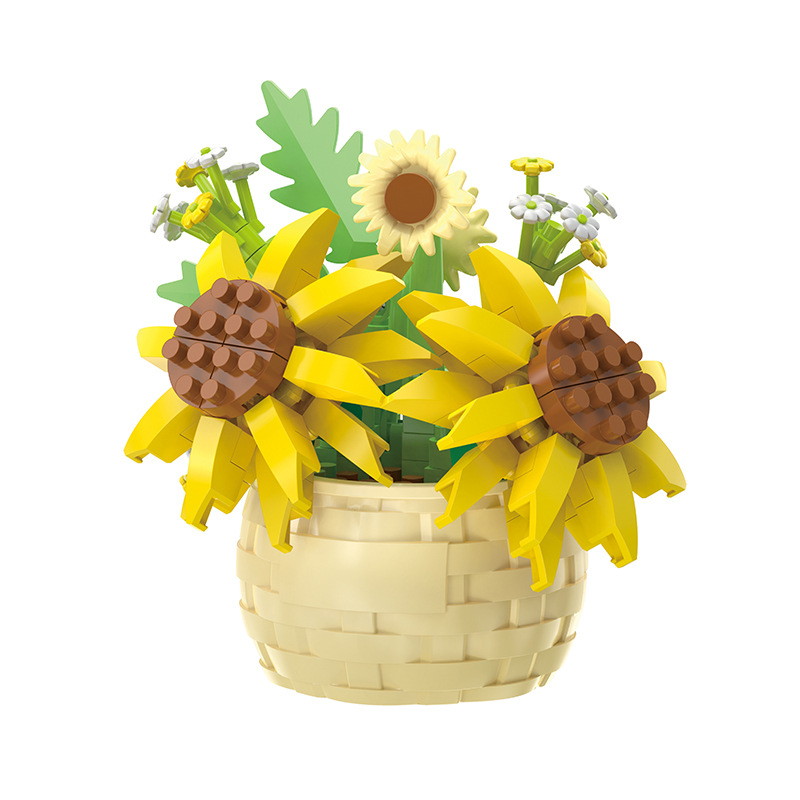 DIY MOC Potted Rose Sunflower  - đánh giá và giá Bonsai Garden Lego Set