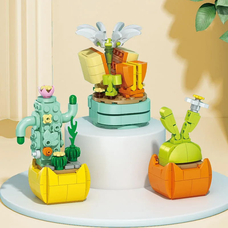 New Flowers Succulents Buildin - đánh giá và giá Bonsai Garden Lego Set
