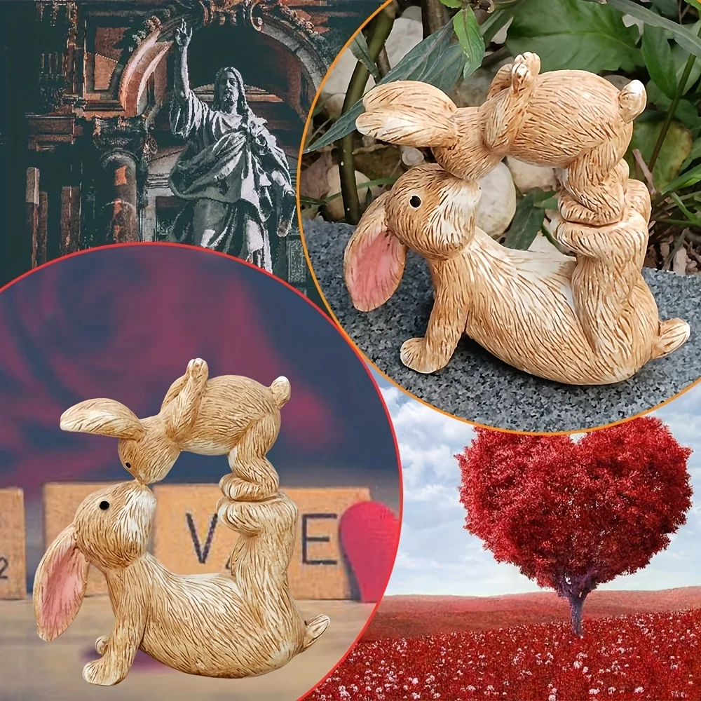 Garden Resin Kissing Bunny Sta - đánh giá và giá Bonsai Garden Ideas
